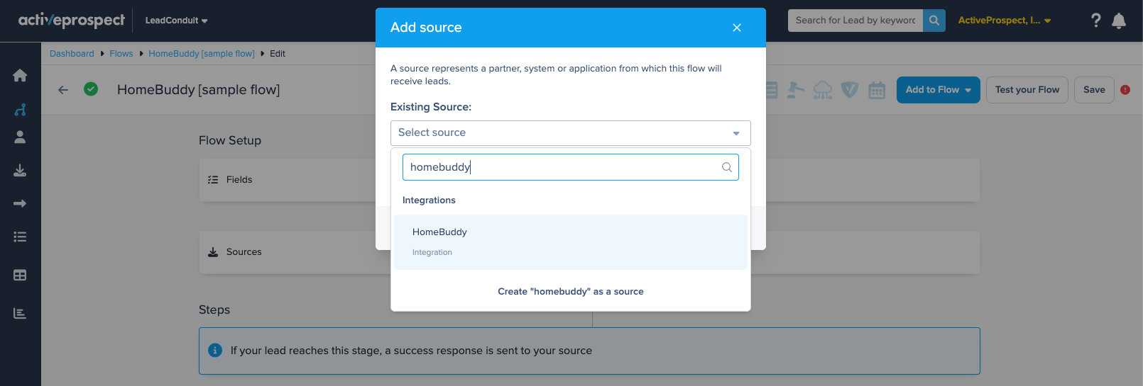HomeBuddy source configuration