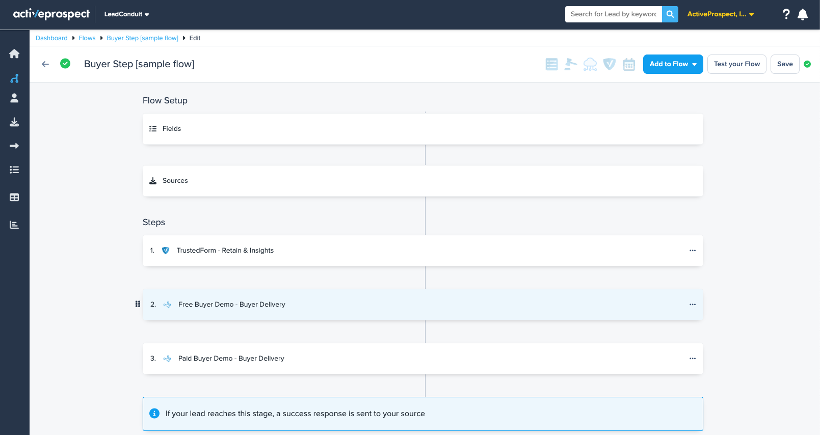 A Flow with two Buyer Steps