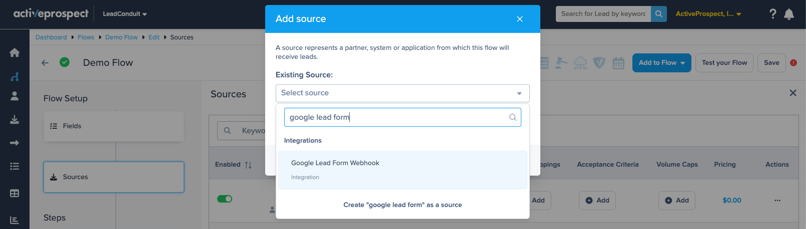google source integration