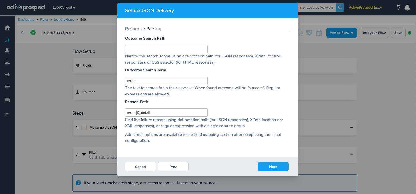 json bearer response parsing