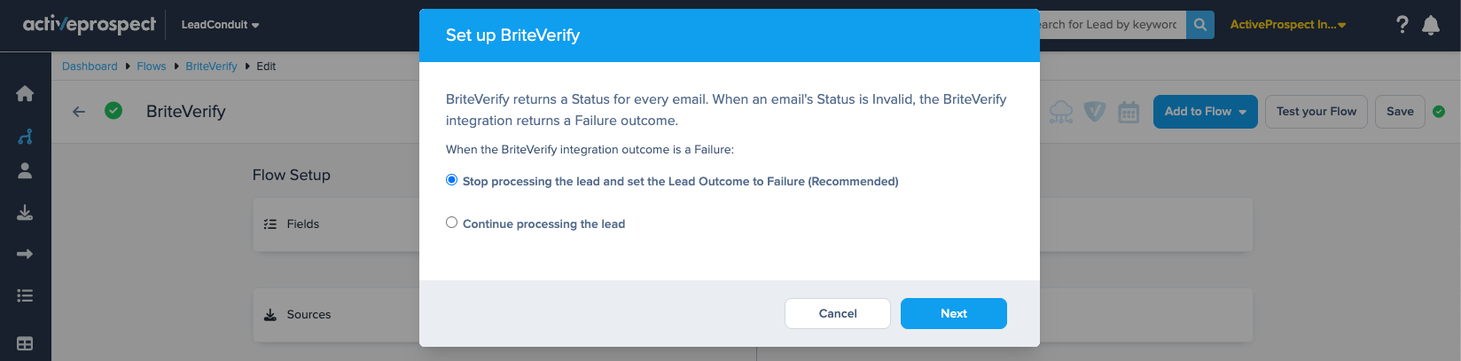 briteverify failure decisions