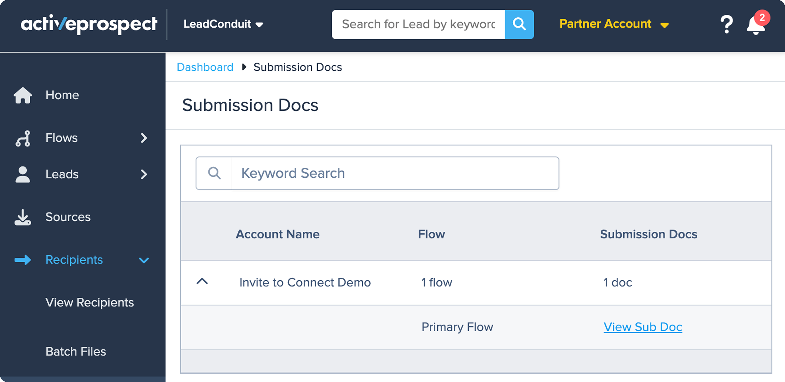 Partner submission docs