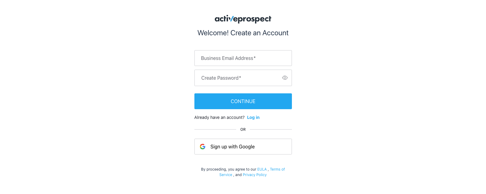 login or create new account