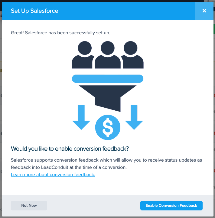 Salesforce enabled feedback